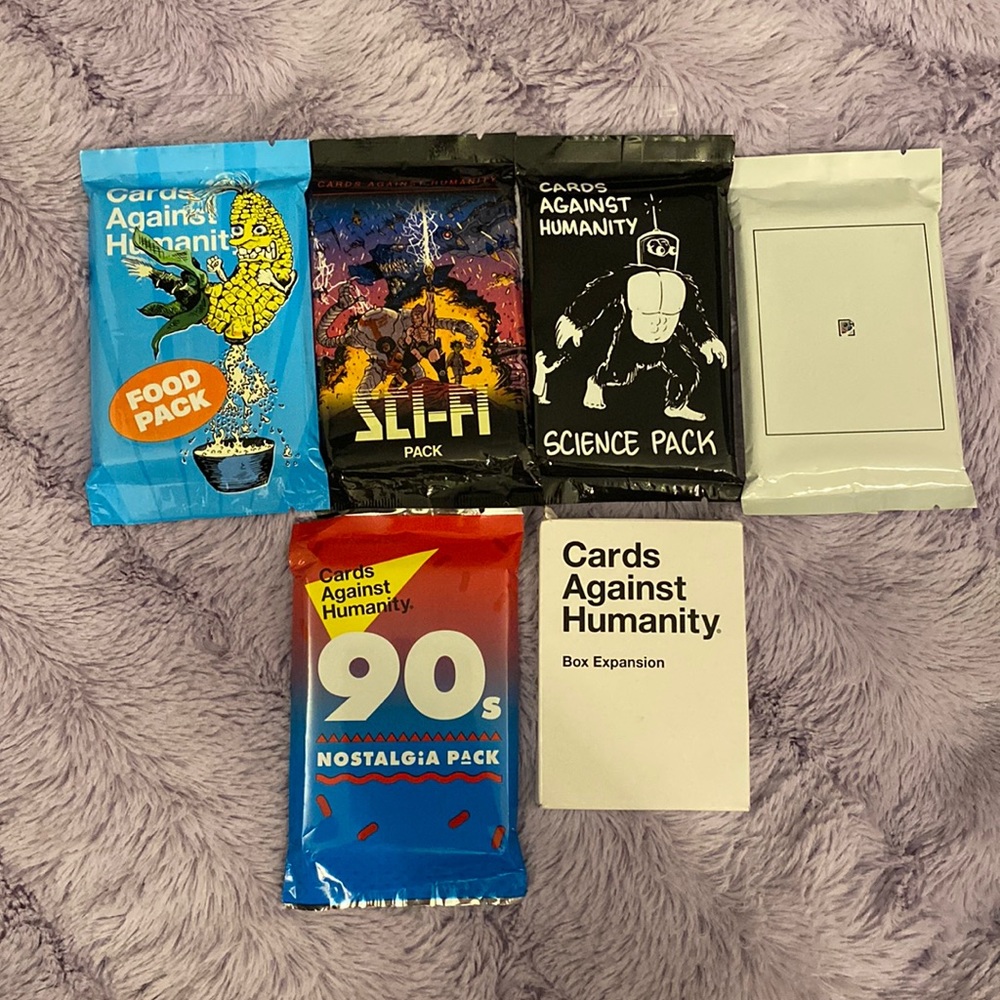 Cards against humanity themed packs